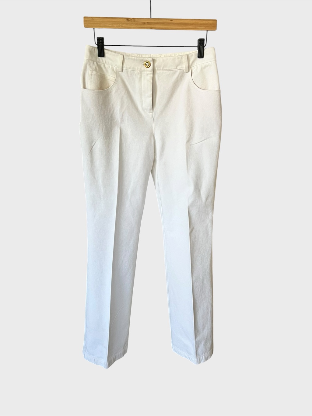 St John Sport White Straight-Leg Pants